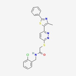 N-(2-chlorobenzyl)-2-((6-(4-methyl-2-phenylthiazol-5-yl)pyridazin-3-yl)thio)acetamide