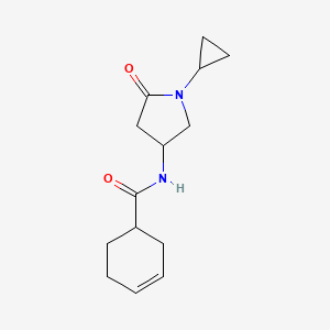 N-(1-cyclopropyl-5-oxopyrrolidin-3-yl)cyclohex-3-ene-1-carboxamide