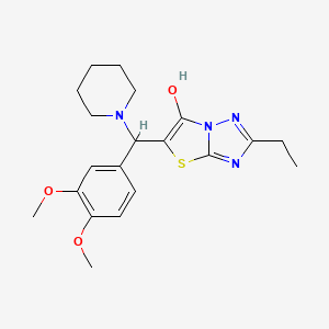 5-((3,4-Dimethoxyphenyl)(piperidin-1-yl)methyl)-2-ethylthiazolo[3,2-b][1,2,4]triazol-6-ol