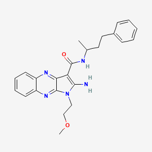 2-amino-1-(2-methoxyethyl)-N-(4-phenylbutan-2-yl)-1H-pyrrolo[2,3-b]quinoxaline-3-carboxamide