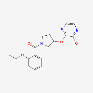 molecular formula C18H21N3O4 B2650034 2-{[1-(2-ethoxybenzoyl)pyrrolidin-3-yl]oxy}-3-methoxypyrazine CAS No. 2034253-28-4