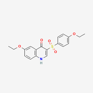 molecular formula C19H19NO5S B2650035 6-ETHOXY-3-(4-ETHOXYBENZENESULFONYL)-1,4-DIHYDROQUINOLIN-4-ONE CAS No. 866847-05-4