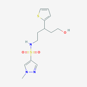 N-(5-hydroxy-3-(thiophen-2-yl)pentyl)-1-methyl-1H-pyrazole-4-sulfonamide