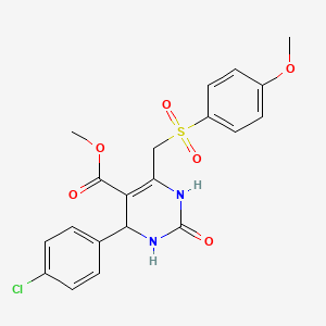 Methyl 4-(4-chlorophenyl)-6-(((4-methoxyphenyl)sulfonyl)methyl)-2-oxo-1,2,3,4-tetrahydropyrimidine-5-carboxylate