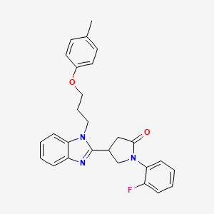 1-(2-fluorophenyl)-4-(1-(3-(p-tolyloxy)propyl)-1H-benzo[d]imidazol-2-yl)pyrrolidin-2-one