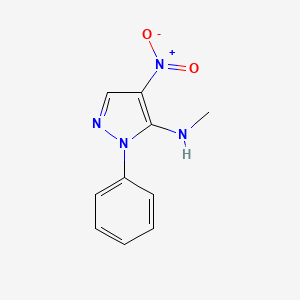 molecular formula C10H10N4O2 B2650054 N-methyl-4-nitro-1-phenyl-1H-pyrazol-5-amine CAS No. 318238-07-2