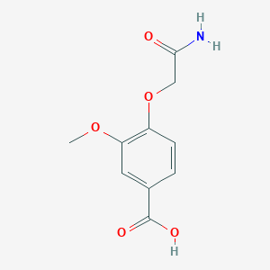 molecular formula C10H11NO5 B2650061 4-(2-Amino-2-oxoethoxy)-3-methoxybenzoic acid CAS No. 869464-82-4