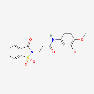 N-(3,4-dimethoxyphenyl)-3-(1,1-dioxido-3-oxobenzo[d]isothiazol-2(3H)-yl)propanamide