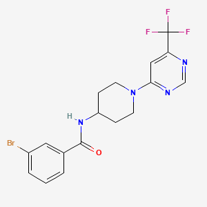 3-bromo-N-(1-(6-(trifluoromethyl)pyrimidin-4-yl)piperidin-4-yl)benzamide