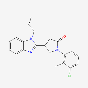 1-(3-chloro-2-methylphenyl)-4-(1-propyl-1H-benzimidazol-2-yl)pyrrolidin-2-one