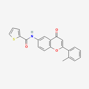molecular formula C21H15NO3S B2650086 N-[2-(2-methylphenyl)-4-oxo-4H-chromen-6-yl]thiophene-2-carboxamide CAS No. 923211-06-7