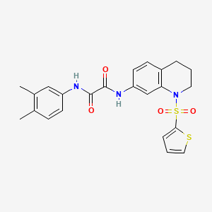 N1-(3,4-dimethylphenyl)-N2-(1-(thiophen-2-ylsulfonyl)-1,2,3,4-tetrahydroquinolin-7-yl)oxalamide