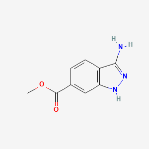 molecular formula C9H9N3O2 B2650103 methyl 3-amino-1H-indazole-6-carboxylate CAS No. 1279865-95-0