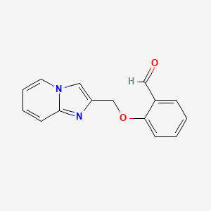 molecular formula C15H12N2O2 B2650104 2-{Imidazo[1,2-a]pyridin-2-ylmethoxy}benzaldehyde CAS No. 631858-40-7