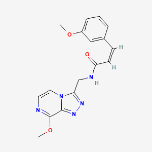 molecular formula C17H17N5O3 B2650106 (Z)-N-((8-methoxy-[1,2,4]triazolo[4,3-a]pyrazin-3-yl)methyl)-3-(3-methoxyphenyl)acrylamide CAS No. 2035003-70-2