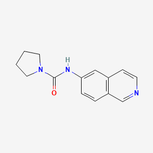 molecular formula C14H15N3O B2650127 N-(isoquinolin-6-yl)pyrrolidine-1-carboxamide CAS No. 2173997-13-0