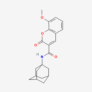 molecular formula C21H23NO4 B2650131 N-(adamantan-1-yl)-8-methoxy-2-oxo-2H-chromene-3-carboxamide CAS No. 714262-99-4