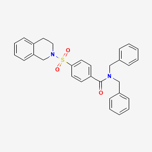 molecular formula C30H28N2O3S B2650139 N,N-dibenzyl-4-(1,2,3,4-tetrahydroisoquinoline-2-sulfonyl)benzamide CAS No. 391876-81-6
