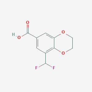 molecular formula C10H8F2O4 B2650157 5-(Difluoromethyl)-2,3-dihydro-1,4-benzodioxine-7-carboxylic acid CAS No. 2248283-61-4