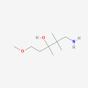 molecular formula C9H21NO2 B2650158 1-Amino-5-methoxy-2,2,3-trimethylpentan-3-ol CAS No. 1511402-59-7