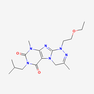 molecular formula C17H26N6O3 B2650160 1-(2-乙氧基乙基)-7-异丁基-3,9-二甲基-7,9-二氢-[1,2,4]三嗪并[3,4-f]嘌呤-6,8(1H,4H)-二酮 CAS No. 923484-89-3