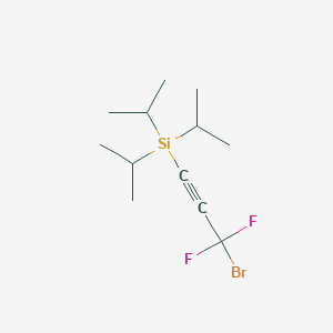molecular formula C12H21BrF2Si B2650166 (3-溴-3,3-二氟-丙-1-炔基)-三异丙基-硅烷 CAS No. 257887-58-4