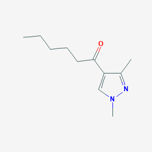molecular formula C11H18N2O B2650173 1-(1,3-dimethyl-1H-pyrazol-4-yl)hexan-1-one CAS No. 1174850-21-5
