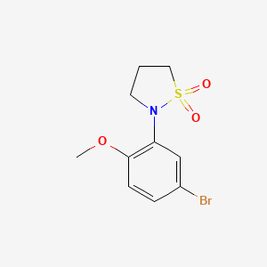 molecular formula C10H12BrNO3S B2650174 N-(5-溴-2-甲氧基苯基)-1,3-丙烷磺酰胺 CAS No. 1250914-47-6