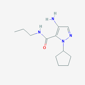 molecular formula C12H20N4O B2650176 4-Amino-1-cyclopentyl-N-propyl-1H-pyrazole-5-carboxamide CAS No. 2101196-86-3