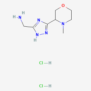 molecular formula C8H17Cl2N5O B2650177 [5-(4-methylmorpholin-3-yl)-4H-1,2,4-triazol-3-yl]methanamine dihydrochloride CAS No. 2126177-63-5