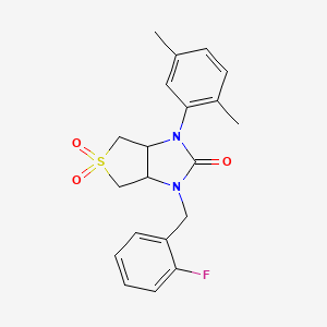 1-(2,5-dimethylphenyl)-3-(2-fluorobenzyl)tetrahydro-1H-thieno[3,4-d]imidazol-2(3H)-one 5,5-dioxide