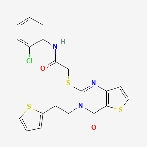 N-(2-chlorophenyl)-2-({4-oxo-3-[2-(thiophen-2-yl)ethyl]-3,4-dihydrothieno[3,2-d]pyrimidin-2-yl}sulfanyl)acetamide