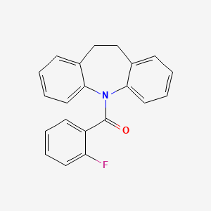 molecular formula C21H16FNO B2650185 10,11-dihydro-5H-dibenzo[b,f]azepin-5-yl(2-fluorophenyl)methanone CAS No. 331840-95-0
