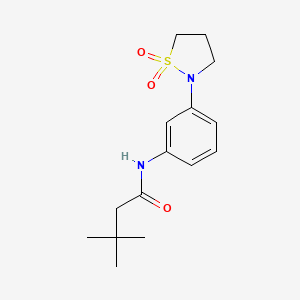N-(3-(1,1-dioxidoisothiazolidin-2-yl)phenyl)-3,3-dimethylbutanamide