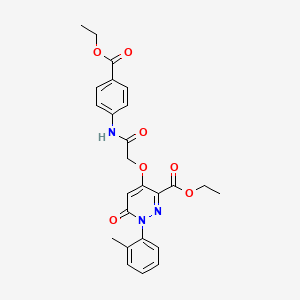 Ethyl 4-(2-((4-(ethoxycarbonyl)phenyl)amino)-2-oxoethoxy)-6-oxo-1-(o-tolyl)-1,6-dihydropyridazine-3-carboxylate