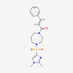 (E)-1-(4-((1,2-dimethyl-1H-imidazol-4-yl)sulfonyl)-1,4-diazepan-1-yl)-3-phenylprop-2-en-1-one