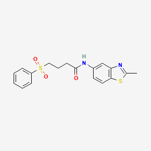 N-(2-methylbenzo[d]thiazol-5-yl)-4-(phenylsulfonyl)butanamide