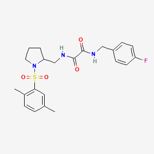 N1-((1-((2,5-dimethylphenyl)sulfonyl)pyrrolidin-2-yl)methyl)-N2-(4-fluorobenzyl)oxalamide