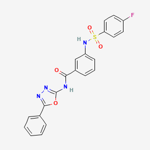 3-(4-fluorobenzenesulfonamido)-N-(5-phenyl-1,3,4-oxadiazol-2-yl)benzamide