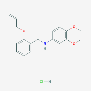 N-{[2-(prop-2-en-1-yloxy)phenyl]methyl}-2,3-dihydro-1,4-benzodioxin-6-amine hydrochloride