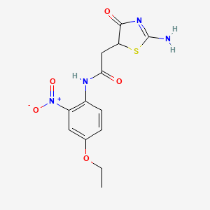 2-(2-amino-4-oxo-1,3-thiazol-5-yl)-N-(4-ethoxy-2-nitrophenyl)acetamide