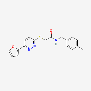 2-((6-(furan-2-yl)pyridazin-3-yl)thio)-N-(4-methylbenzyl)acetamide