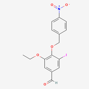 3-Ethoxy-5-iodo-4-[(4-nitrobenzyl)oxy]benzaldehyde