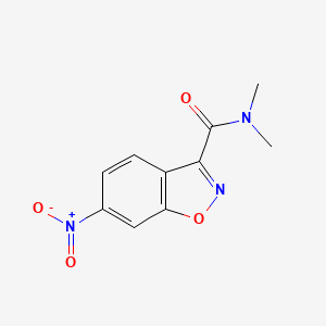 molecular formula C10H9N3O4 B2650222 N,N-dimethyl-6-nitro-1,2-benzoxazole-3-carboxamide CAS No. 400079-09-6