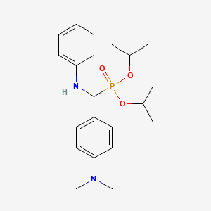 molecular formula C21H31N2O3P B2650223 bis(propan-2-yl) {[4-(dimethylamino)phenyl](phenylamino)methyl}phosphonate CAS No. 374550-07-9