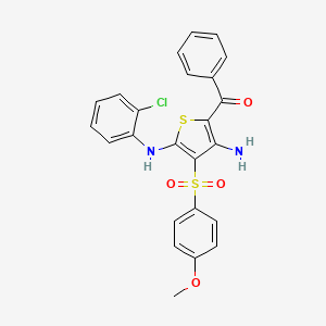 [3-Amino-5-(2-chloroanilino)-4-(4-methoxyphenyl)sulfonylthiophen-2-yl]-phenylmethanone