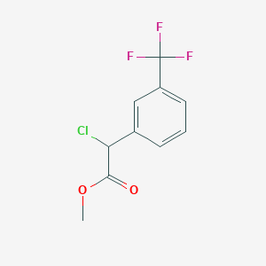 molecular formula C10H8ClF3O2 B2650234 Methyl 2-chloro-2-[3-(trifluoromethyl)phenyl]acetate CAS No. 1247852-88-5