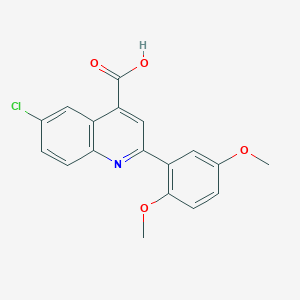 6-Chloro-2-(2,5-dimethoxyphenyl)quinoline-4-carboxylic acid