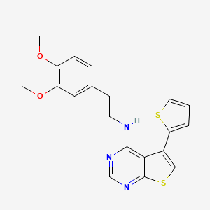 N-[2-(3,4-dimethoxyphenyl)ethyl]-5-(thiophen-2-yl)thieno[2,3-d]pyrimidin-4-amine