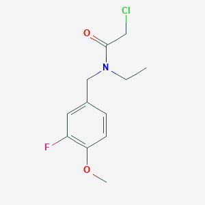 2-chloro-N-ethyl-N-[(3-fluoro-4-methoxyphenyl)methyl]acetamide